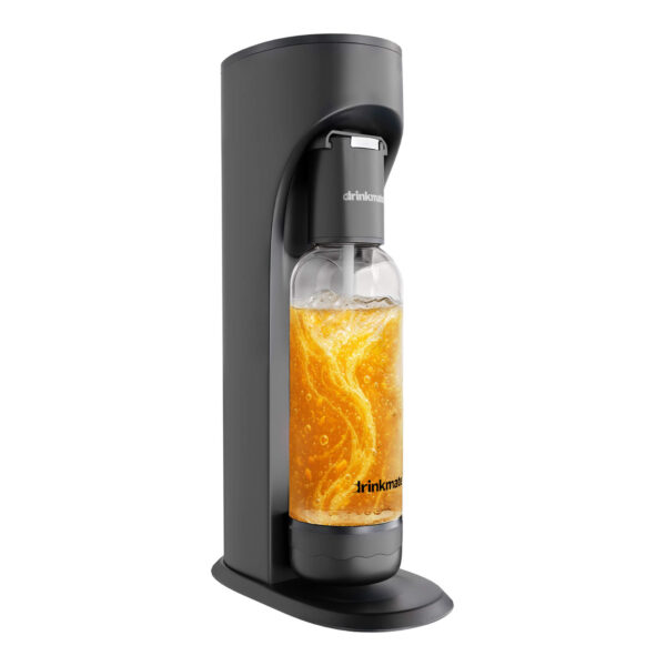 Drinkmate OmniFizz Getränkesprudler und Wassersprudler, inkl. 1 x 1 l PET-Flasche (ohne CO2-Zylinder) | schwarz