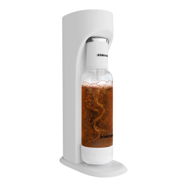 Drinkmate OmniFizz Getränkesprudler und Wassersprudler, inkl. 1 x 1 l PET-Flasche (ohne CO2-Zylinder) | weiß