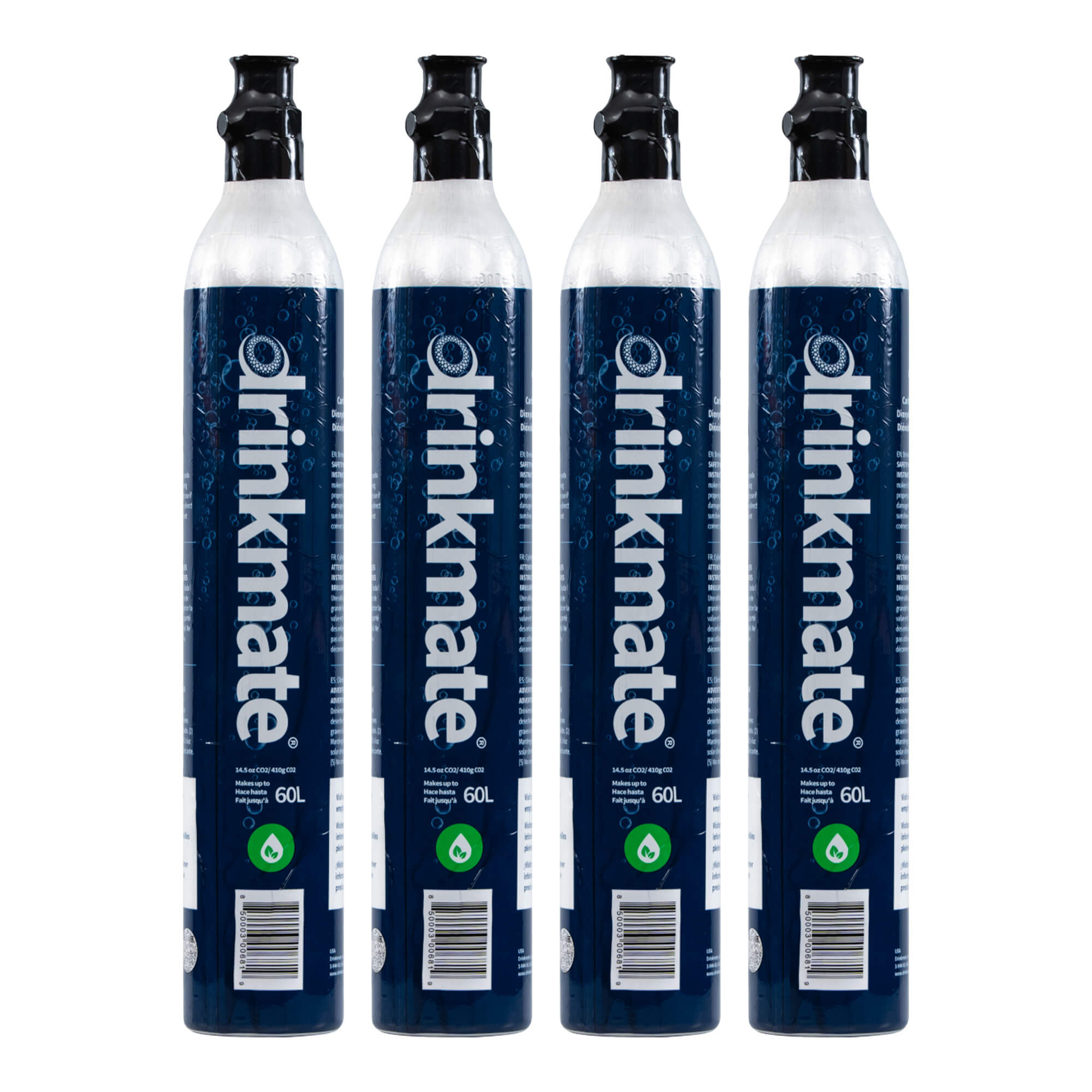 60 l 420 g CO2-Zylinder Viererpack, kompatibel mit dem Drinkmate OmniFizz Getränkesprudler