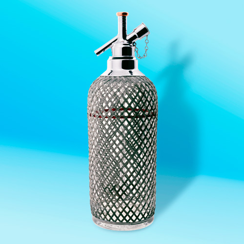 Drinkmate Getränkesprudler: Beitragsbild für Artikel Die Geschichte der Sprudelmaschine: Abbildung einer Siphonflasche